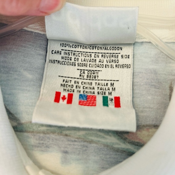 Vintage 80’s Adidas Women’s Sz M Tropical Floral S/S Button Up Polo Shirt EUC - Picture 8 of 8